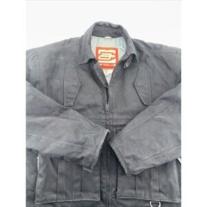 Arctiva Mens Snowmobile Jacket Size Small Black, Canvas Over Quilted Jacket EUC
